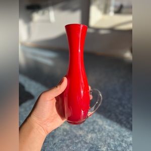 Vintage Bud Vase With Applied Handle